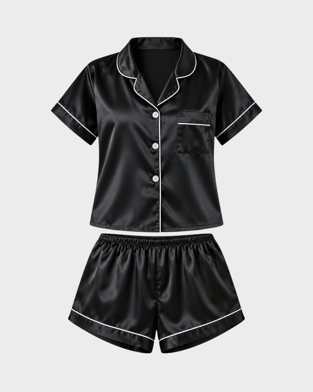Midnight Elegance Satin Set
