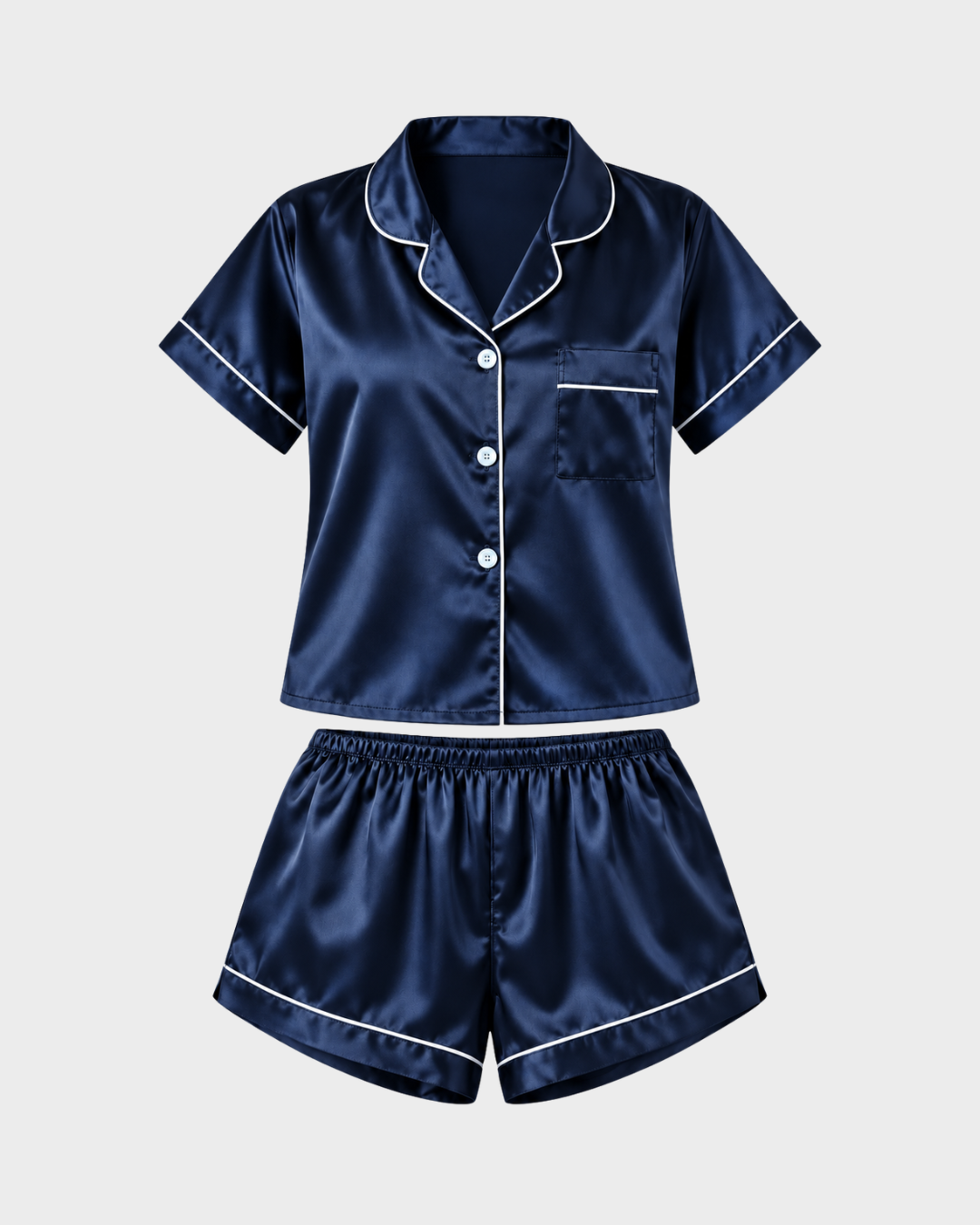 Midnight Elegance Satin Set