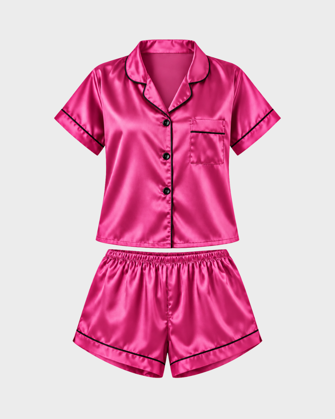 Midnight Elegance Satin Set
