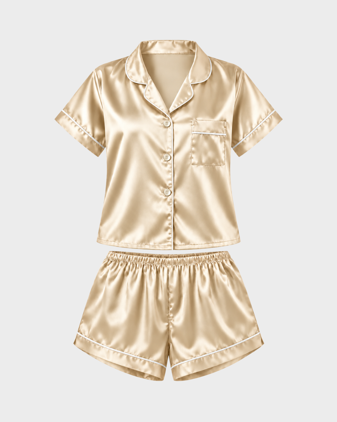 Midnight Elegance Satin Set