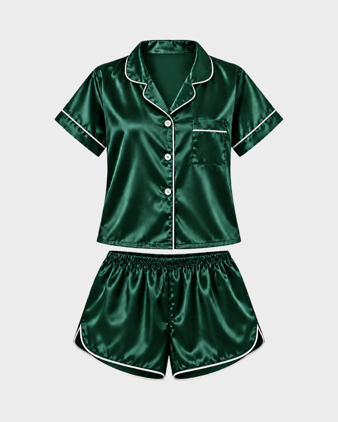 Midnight Elegance Satin Set